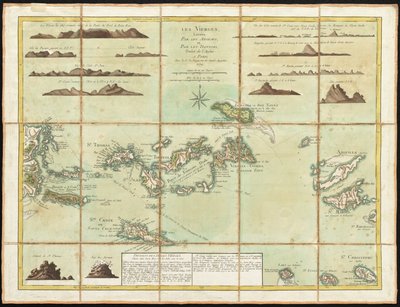 Les Îles Vierges britanniques, gravé par Georges-Louis Le Rouge, 1779 - Thomas Jefferys
